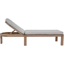  Meridian Newport Grey Water Resistant Fabric Upholstered Outdoor Patio Lounge Chair IMAGE 8