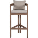  Meridian Newport Beige Water Resistant Fabric Upholstered Outdoor Patio Bar Stool IMAGE 3