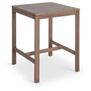  Meridian Newport Natural Acacia Wood Outdoor Patio Square Bar Table IMAGE 1