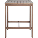 Meridian Newport Natural Acacia Wood Outdoor Patio Square Bar Table IMAGE 3