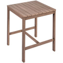  Meridian Newport Natural Acacia Wood Outdoor Patio Square Bar Table IMAGE 5