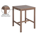  Meridian Newport Natural Acacia Wood Outdoor Patio Square Bar Table IMAGE 8