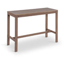  Meridian Newport Natural Acacia Wood Outdoor Patio Rectangle Bar Table IMAGE 1