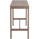  Meridian Newport Natural Acacia Wood Outdoor Patio Rectangle Bar Table IMAGE 4