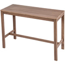  Meridian Newport Natural Acacia Wood Outdoor Patio Rectangle Bar Table IMAGE 5