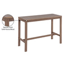  Meridian Newport Natural Acacia Wood Outdoor Patio Rectangle Bar Table IMAGE 8