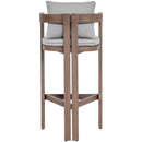  Meridian Newport Grey Water Resistant Fabric Upholstered Outdoor Patio Bar Stool IMAGE 5