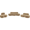  Meridian Swerve Beige Velvet Upholstered Chair IMAGE 11