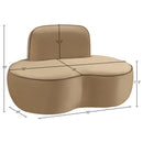  Meridian Swerve Beige Velvet Upholstered Chair IMAGE 13