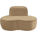  Meridian Swerve Beige Velvet Upholstered Chair IMAGE 3