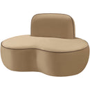  Meridian Swerve Beige Velvet Upholstered Chair IMAGE 7
