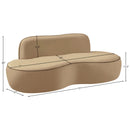  Meridian Swerve 77" Beige Velvet Upholstered Loveseat IMAGE 13