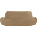  Meridian Swerve 77" Beige Velvet Upholstered Loveseat IMAGE 5