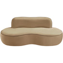  Meridian Swerve 77" Beige Velvet Upholstered Loveseat IMAGE 8