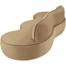  Meridian Swerve 101" Beige Velvet Upholstered Sofa IMAGE 10