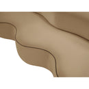  Meridian Swerve 101" Beige Velvet Upholstered Sofa IMAGE 13