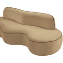  Meridian Swerve 101" Beige Velvet Upholstered Sofa IMAGE 15