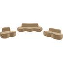  Meridian Swerve 101" Beige Velvet Upholstered Sofa IMAGE 18