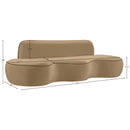  Meridian Swerve 101" Beige Velvet Upholstered Sofa IMAGE 19