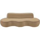  Meridian Swerve 101" Beige Velvet Upholstered Sofa IMAGE 9