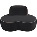  Meridian Swerve Black Velvet Upholstered Chair IMAGE 8