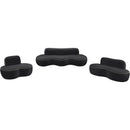  Meridian Swerve 77" Black Velvet Upholstered Loveseat IMAGE 12