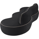  Meridian Swerve 101" Black Velvet Upholstered Sofa IMAGE 10