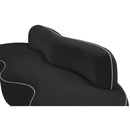  Meridian Swerve 101" Black Velvet Upholstered Sofa IMAGE 12