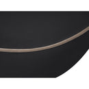  Meridian Swerve 101" Black Velvet Upholstered Sofa IMAGE 14