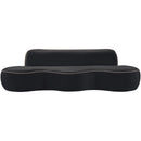 Meridian Swerve 101" Black Velvet Upholstered Sofa IMAGE 3