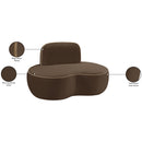  Meridian Swerve Brown Velvet Upholstered Chair IMAGE 13