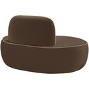  Meridian Swerve Brown Velvet Upholstered Chair IMAGE 5