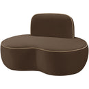  Meridian Swerve Brown Velvet Upholstered Chair IMAGE 6