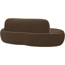  Meridian Swerve 77" Brown Velvet Upholstered Loveseat IMAGE 5