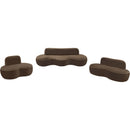  Meridian Swerve 101" Brown Velvet Upholstered Sofa IMAGE 17