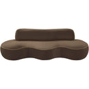  Meridian Swerve 101" Brown Velvet Upholstered Sofa IMAGE 8