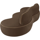  Meridian Swerve 101" Brown Velvet Upholstered Sofa IMAGE 9