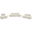  Meridian Swerve 77" Cream Velvet Upholstered Loveseat IMAGE 10