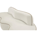  Meridian Swerve 101" Cream Velvet Upholstered Sofa IMAGE 12