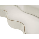  Meridian Swerve 101" Cream Velvet Upholstered Sofa IMAGE 13