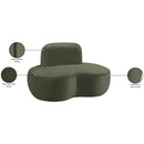  Meridian Swerve Green Velvet Upholstered Chair IMAGE 14