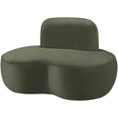  Meridian Swerve Green Velvet Upholstered Chair IMAGE 7