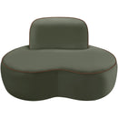  Meridian Swerve Green Velvet Upholstered Chair IMAGE 8