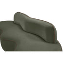  Meridian Swerve 101" Green Velvet Upholstered Sofa IMAGE 12