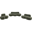  Meridian Swerve 101" Green Velvet Upholstered Sofa IMAGE 17