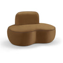  Meridian Swerve Saddle Velvet Upholstered Chair IMAGE 1