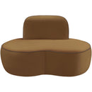  Meridian Swerve Saddle Velvet Upholstered Chair IMAGE 3