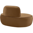  Meridian Swerve Saddle Velvet Upholstered Chair IMAGE 6