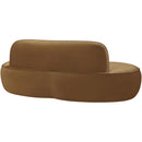  Meridian Swerve 77" Saddle Velvet Upholstered Loveseat IMAGE 6