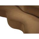  Meridian Swerve 101" Saddle Velvet Upholstered Sofa IMAGE 13